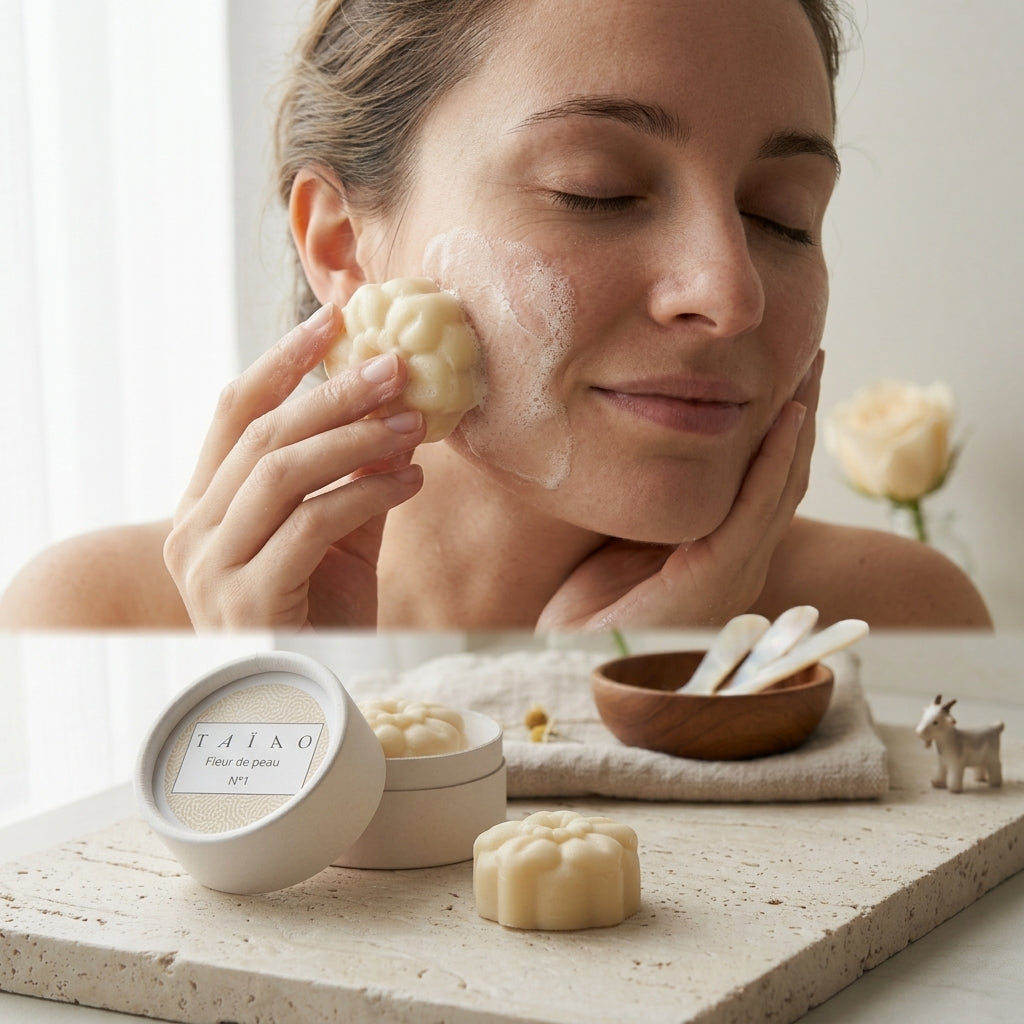 FLEUR DE PEAU n°1, crème solide au lait de chèvre
